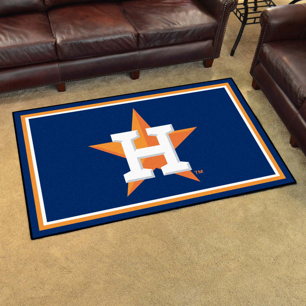 MLB - Houston Astros 4x6 Rug with H Logo over The Star with H Logo