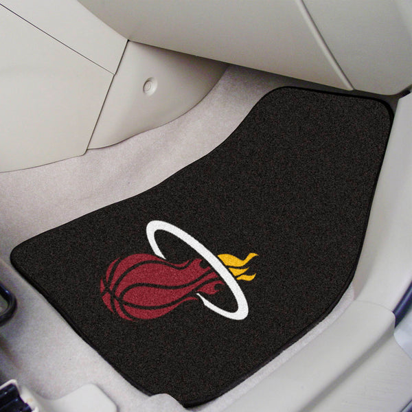 NBA - Miami Heat 2-pc Carpet Car Mat Set with Symbol Logo
