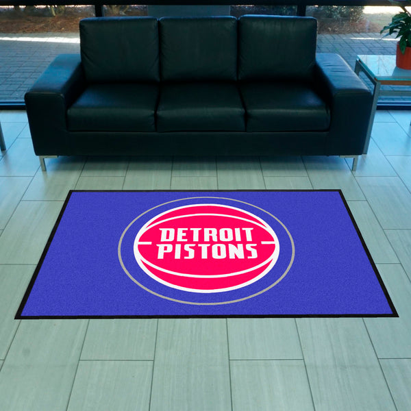 NBA - Detroit Pistons 4X6 Logo Mat - Landscape