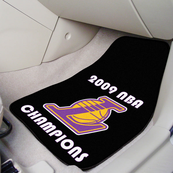 NBA - Los Angeles Lakers 2-pc Carpet Car Mat Set with 2009 NBA Champions Logo 