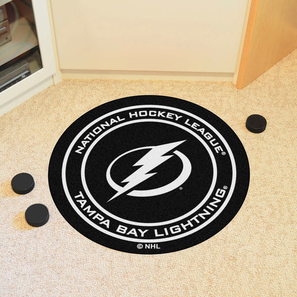 NHL - Tampa Bay Lightning Puck Mat with Symbol Logo