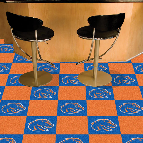 Boise State University Team Carpet Tiles with BS Broncos Logo