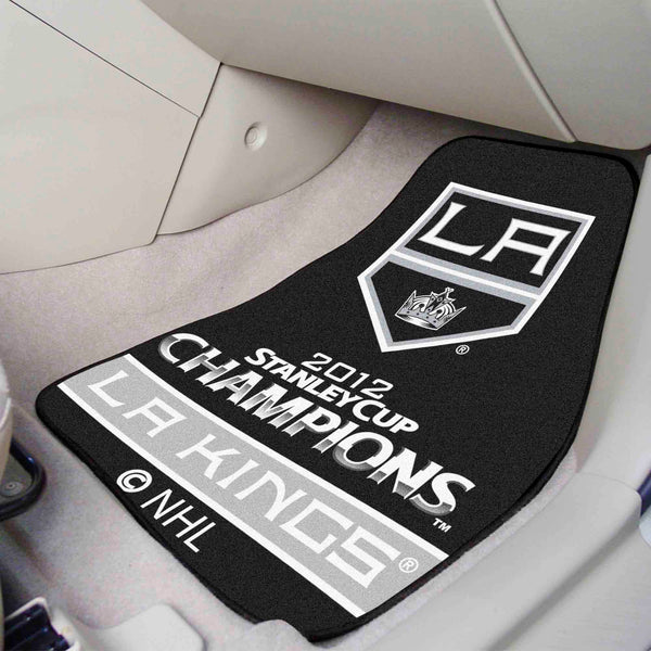 NHL - Los Angeles Kings 2-pc Carpet Car Mat Set with 2012 Stanley Cup Champions Logo
