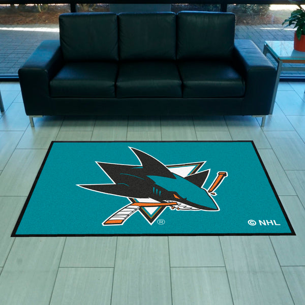 NHL - San Jose Sharks 4X6 Logo Mat - Landscape