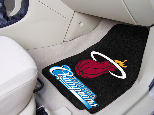 NBA - Miami Heat 2-pc Carpet Car Mat Set with 2012 NBA Champions Logo
