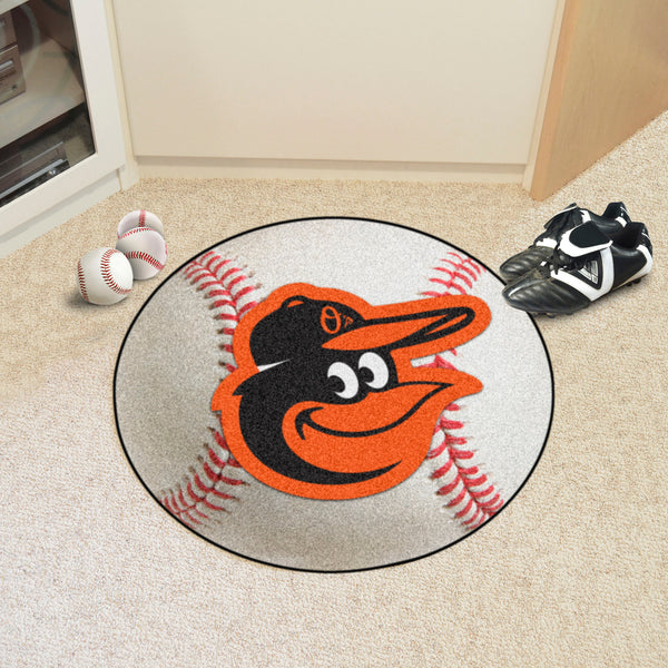 MLB - Baltimore Orioles Baseball Mat with BO Mascot Logo