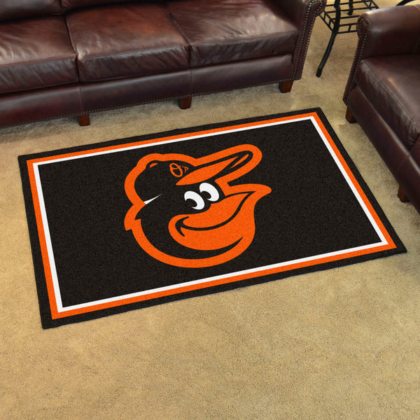 MLB - Baltimore Orioles 4x6 Rug with BO Mascot Logo