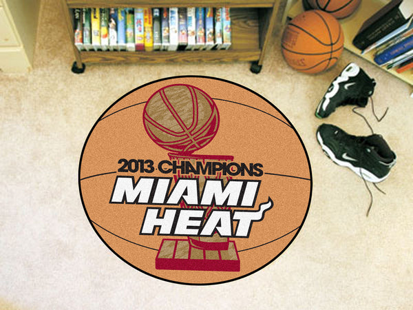 NBA - Miami Heat Basketball Mat with 2013 Champions Miami Heat Logo