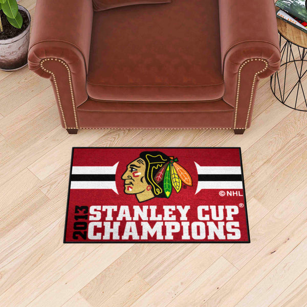 NHL - Chicago Blackhawks Championship Starter Mat with 2013 Stanley Cup Champions Logo