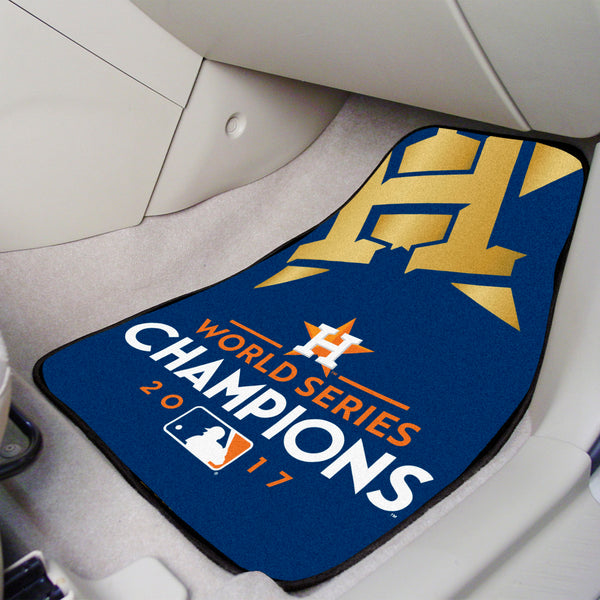 MLB - Houston Astros 2-pc Carpet Car Mat Set with World Series Champions 2017 H Logo