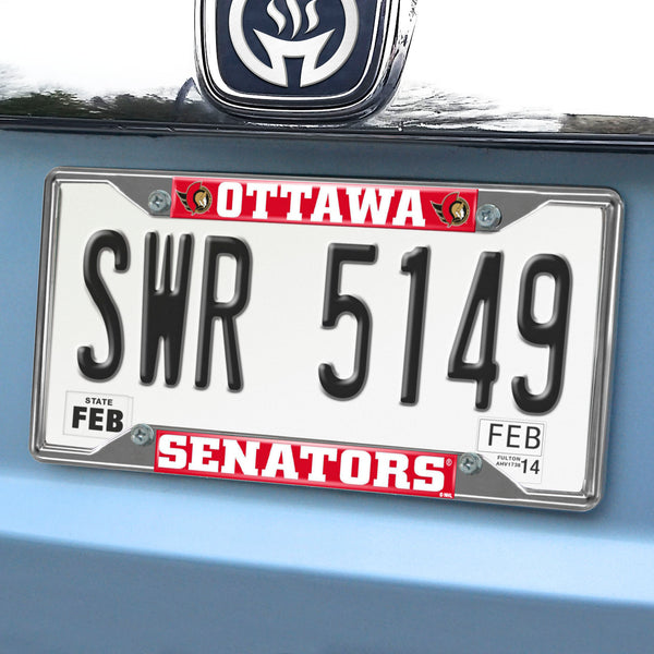 NHL - Ottawa Senators License Plate Frame with Team Name Logo