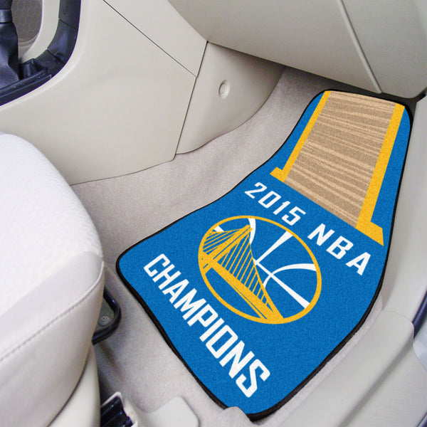 NBA - Golden State Warriors 2-pc Carpet Car Mat Set with 2015 NBA Champions Logo