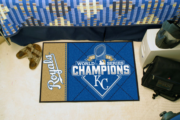 MLB - Kansas City Royals Starter Mat with World Series Champions 2015 KC Logo