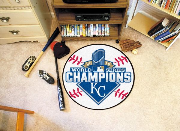 MLB - Kansas City Royals Baseball Mat with World Series Champions 2015 KC Logo