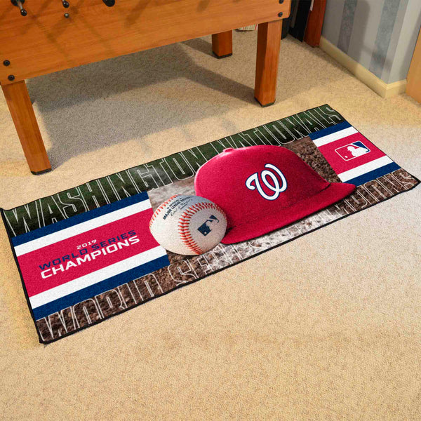 MLB - Washington Nationals Baseball Runner with World Series Champions 2019 W Logo