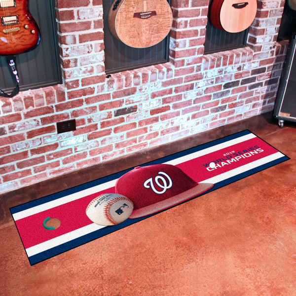 MLB - Washington Nationals Putting Green Mat with World Series Champions 2019 W Logo