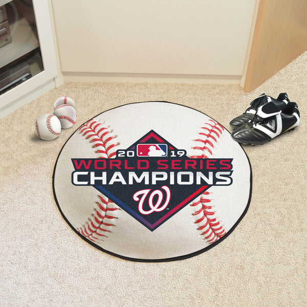 MLB - Washington Nationals Baseball Mat with World Series Champions 2019 W Logo