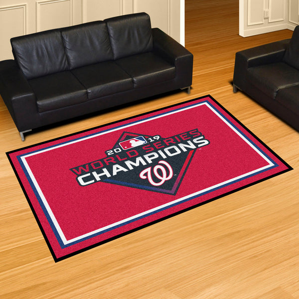 MLB - Washington Nationals 5x8 Rug with World Series Champions 2019 W Logo