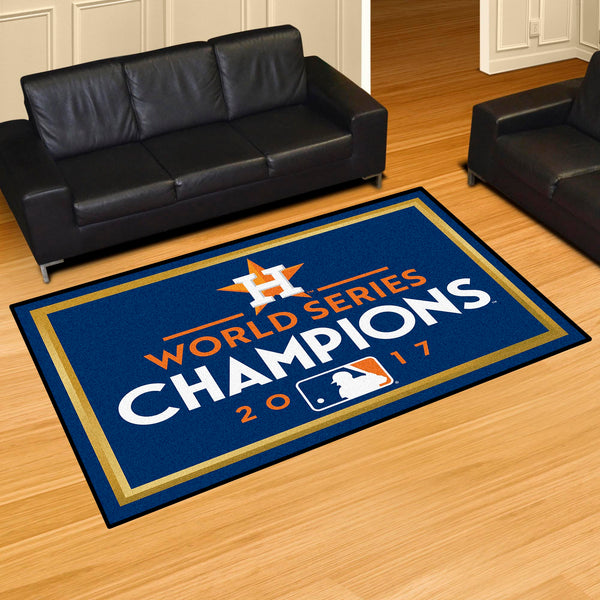 MLB - Houston Astros 5x8 Rug with World Series Champions 2017 H Logo