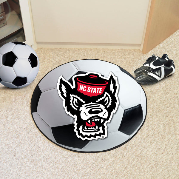 North Carolina State University Soccer Ball Mat with NCS Symbol Logo