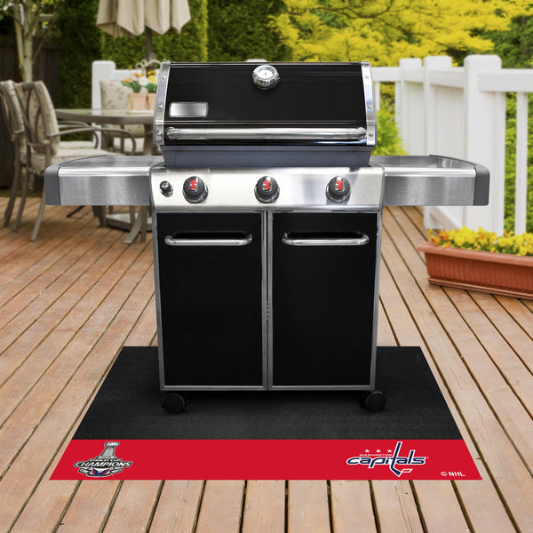 NHL - Washington Capitals Grill Mat with 2018 Stanley Cup Champions Logo & Team Name