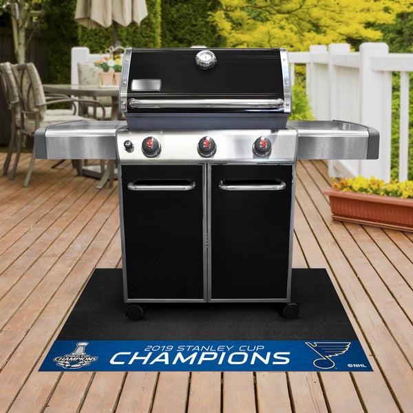 NHL - St. Louis Blues Grill Mat with 2019 Stanley Cup Champions Logo