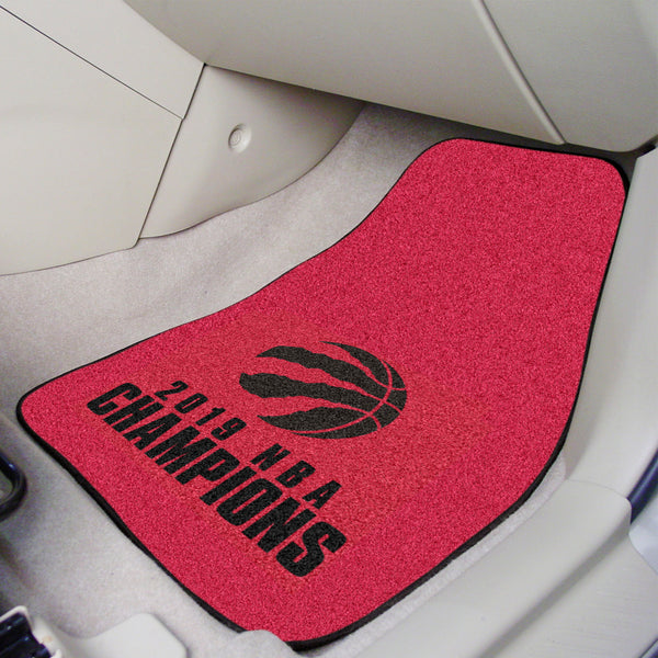 NBA - Toronto Raptors 2-pc Carpet Car Mat Set with 2019 NBA Champions Logo