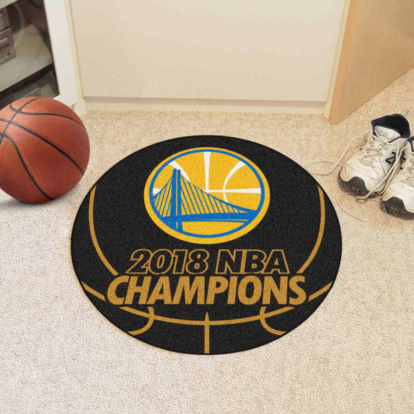 NBA - Golden State Warriors Basketball Mat with 2018 NBA Champions Logo