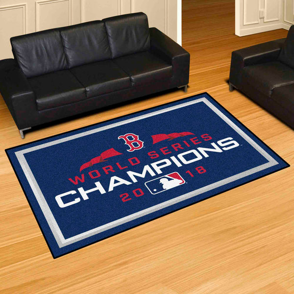 MLB - Boston Red Sox 5x8 Rug with World Series Champions 2018 B Logo