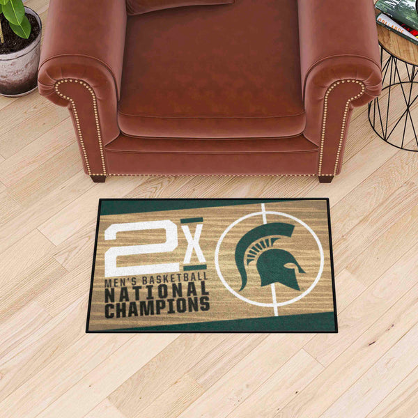 Michigan State University Dynasty Starter Mat with MS Spartans Logo