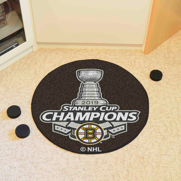 NHL - Tampa Bay Lightning Puck Mat with 2020 Stanley Cup Champions Logo & Team Name