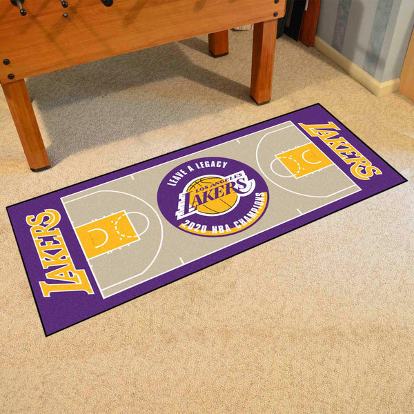 NBA - Los Angeles Lakers NBA Court Large Runner with 2020 NBA Champions Logo 