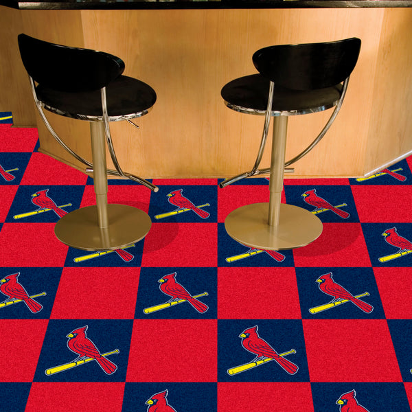 MLB - St. Louis Cardinals Team Carpet Tiles with Symbol Logo