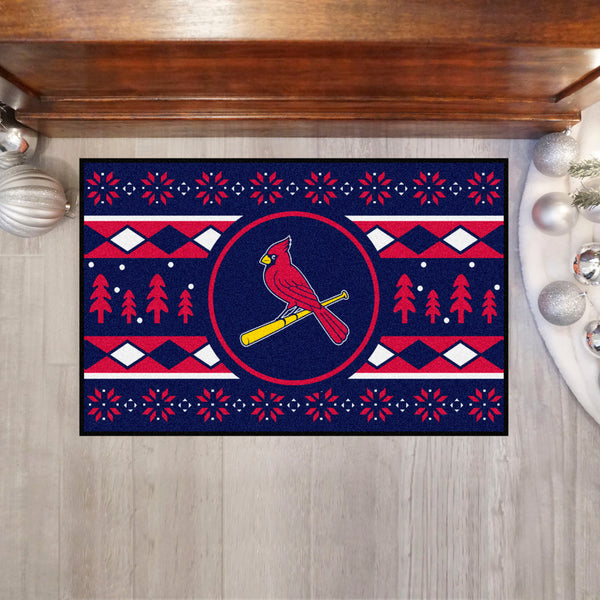 MLB - St. Louis Cardinals Starter Mat - Holiday Sweater