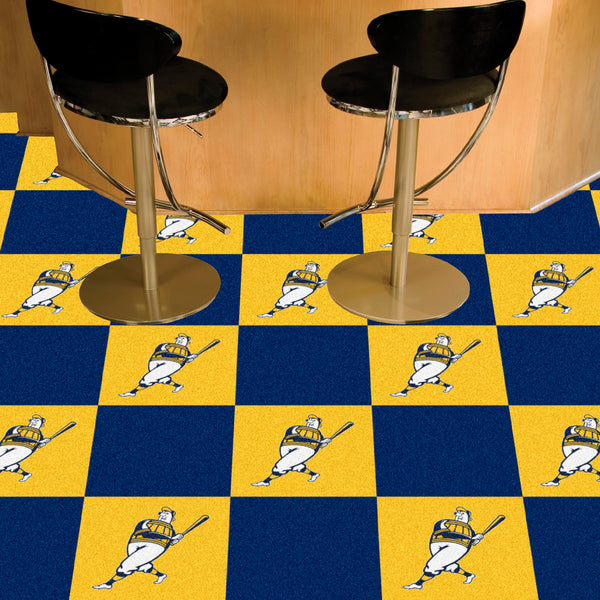 MLB - Milwaukee Brewers Team Carpet Tiles with MB Mascot Logo