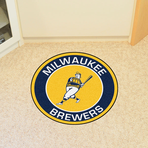 MLB - Milwaukee Brewers Roundel Mat with MB Mascot Logo