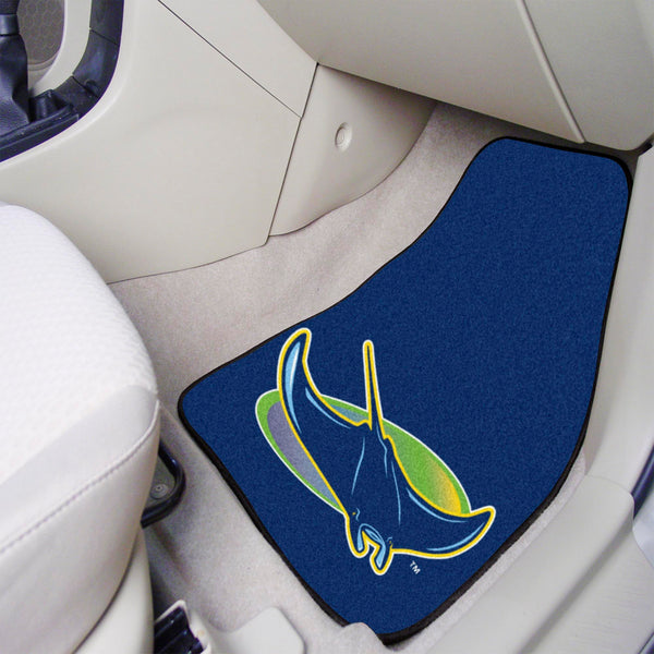 MLB - Tampa Bay Rays 2-pc Carpet Car Mat Set with Symbol Logo