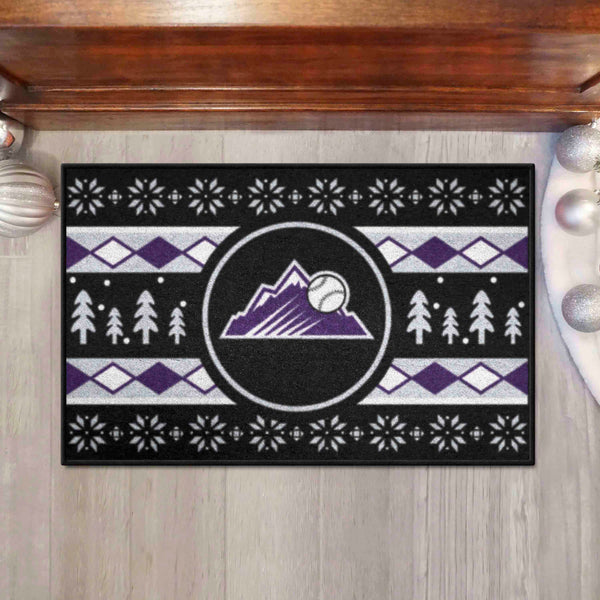 MLB - Colorado Rockies Starter Mat - Holiday Sweater