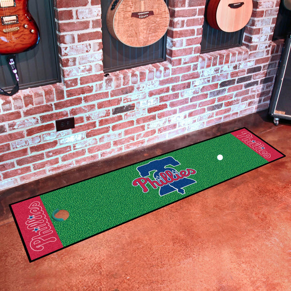 MLB - Philadelphia Phillies Putting Green Mat with Liberty Bell Logo