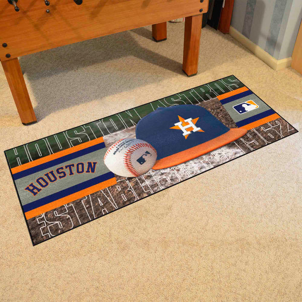 MLB - Houston Astros Baseball Runner with H Logo & Name