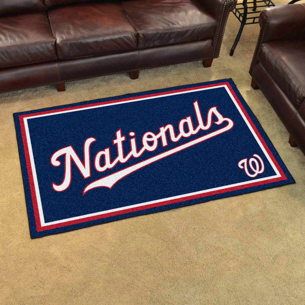 MLB - Washington Nationals 4x6 Rug with Nationals Logo