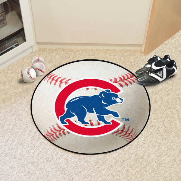 MLB - Chicago Cubs Baseball Mat with Cubs Logo