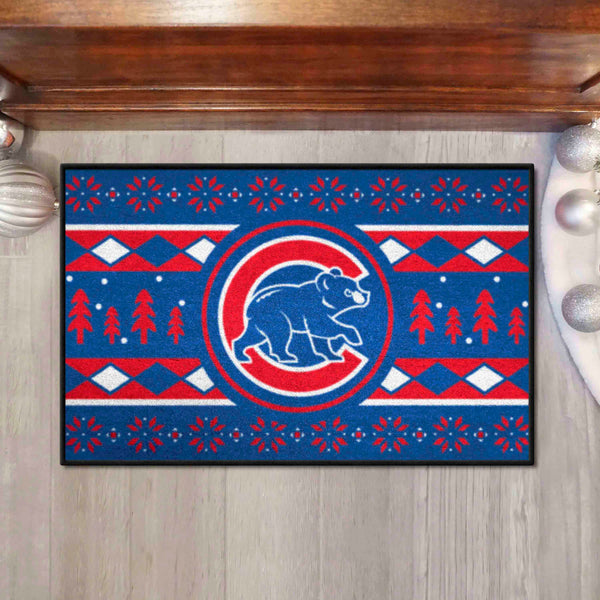 MLB - Chicago Cubs Starter Mat - Holiday Sweater