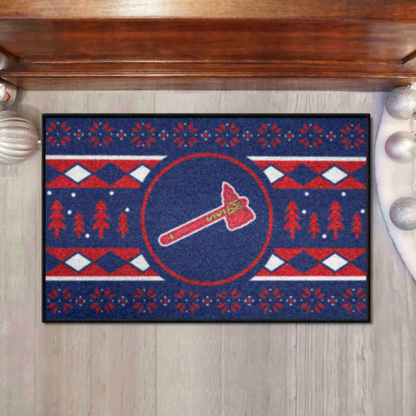 MLB - Atlanta Braves Starter Mat - Holiday Sweater