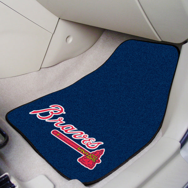 MLB - Atlanta Braves 2-pc Carpet Car Mat Set with AB Symbol Logo