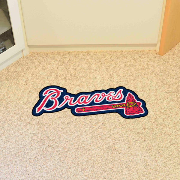 MLB - Atlanta Braves Mascot Mat with AB Symbol Logo