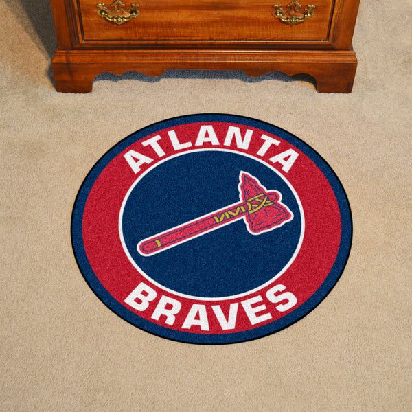 MLB - Atlanta Braves Roundel Mat with AB Symbol Logo & Name