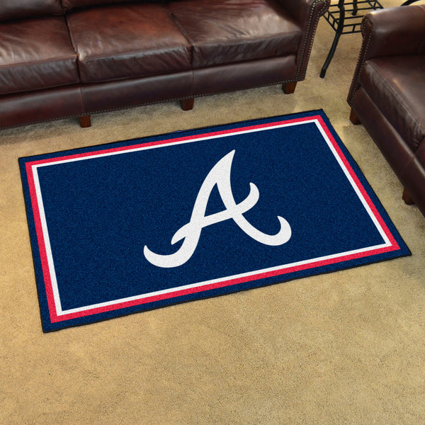 MLB - Atlanta Braves 4x6 Rug with A Logo