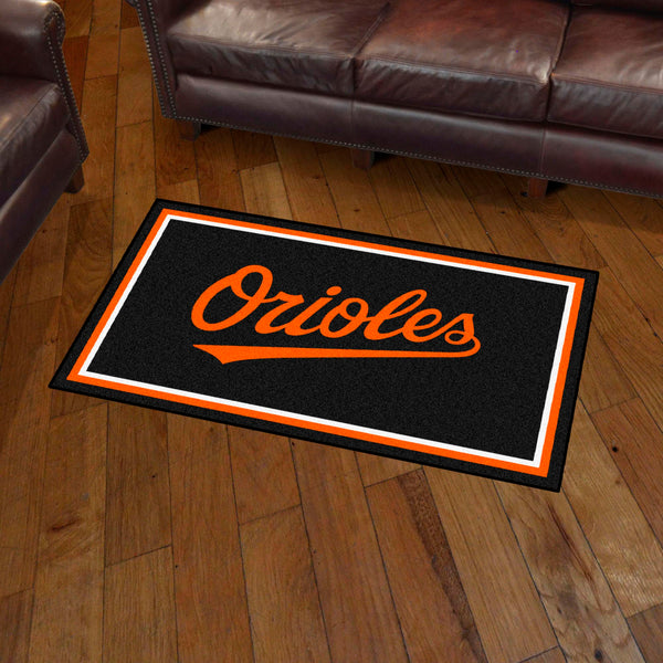 MLB - Baltimore Orioles 3x5 Rug with BO Name Logo