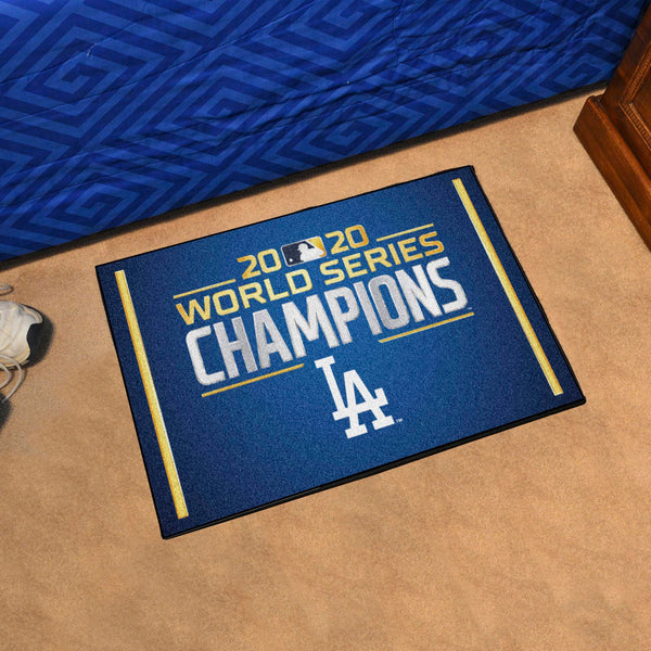 MLB - Los Angeles Dodgers Starter Mat with World Series Champions 2020 LA Logo